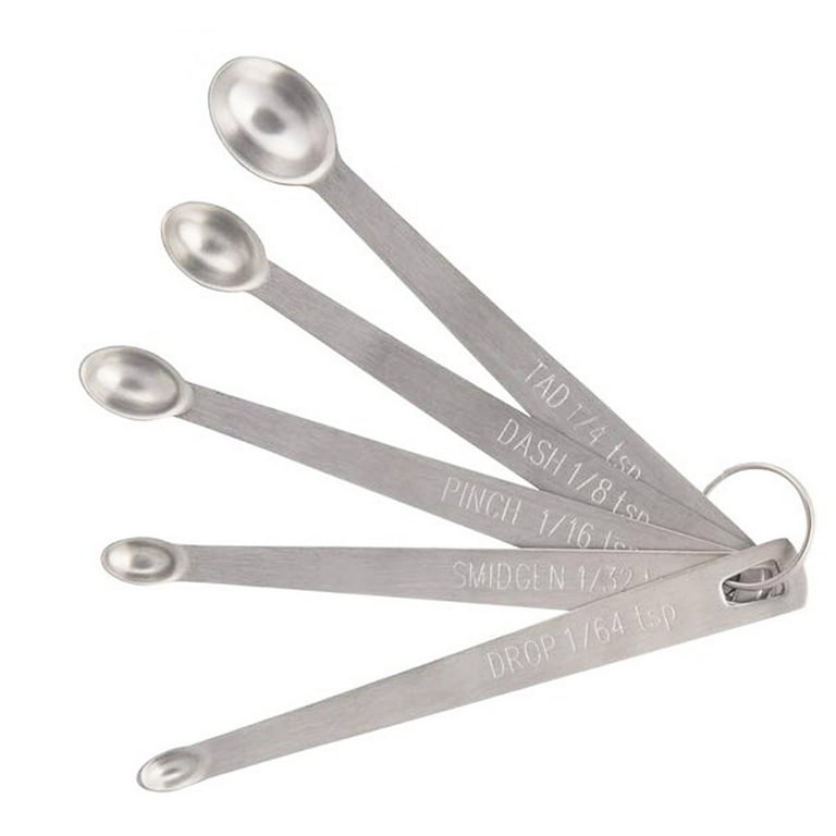 Jygee 5pcs Small Measuring Spoons Stainless Steel Seasoning Dry and Liquid  Ingredients Kitchen Mearure Tools 