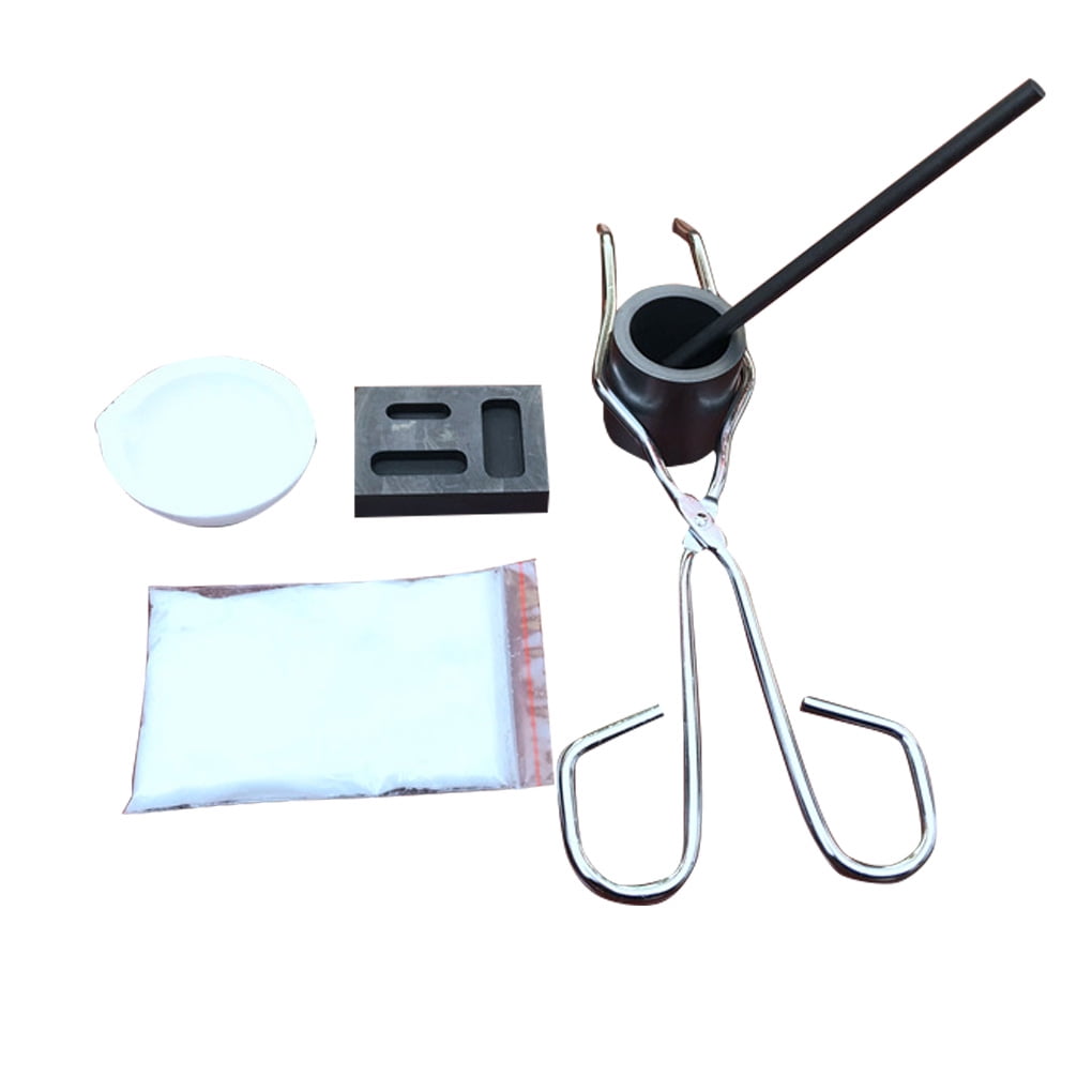 Jygee 6pcs Gold Silver Jewelry Torch Melting Kit Crucible Clamp Mixing