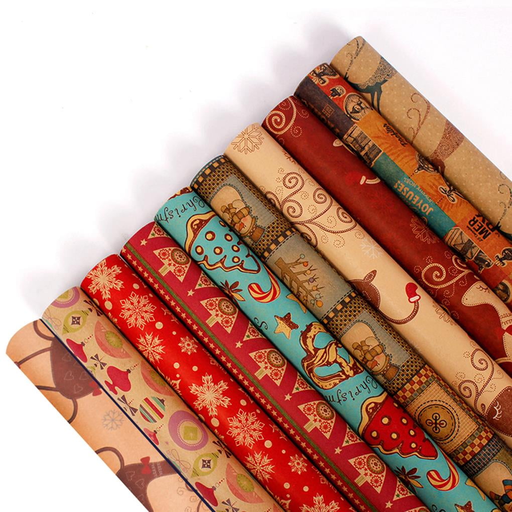 Jygee Christmas Kraft Paper Gift Wrapping Paper Vintage Paper Wrapping Paper Kraft Wrapping for