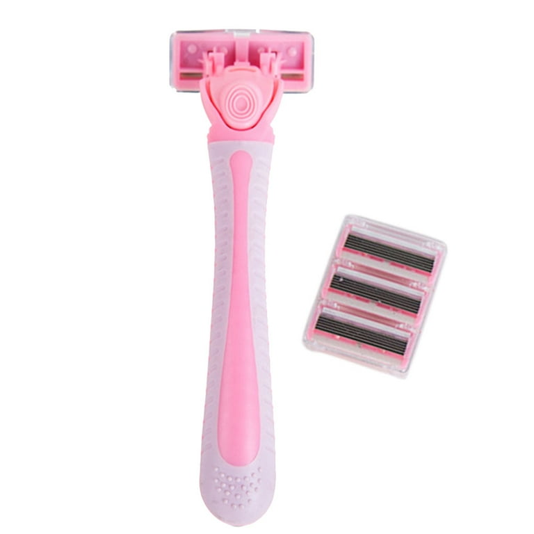Jygee Color Random Women Manual Leg Hair Remover Girl Stainless Shaver Set 4 Refill 1 Storage Box