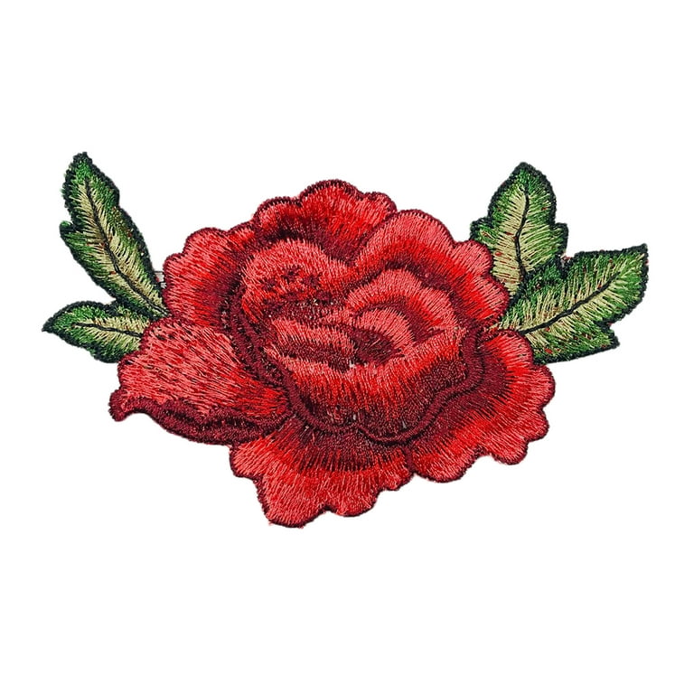 New DIY Patches For Clothing Rose Flowers Clothes Patches High