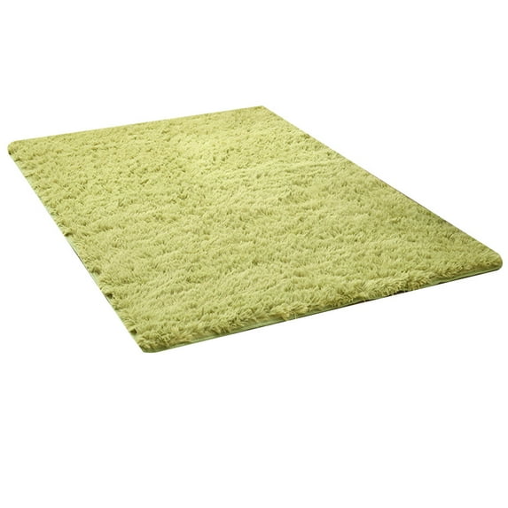 Jygee Living room Bedroom Rug Antiskid Soft Floor Mat Washable Bedside Long Carpet Yoga Hair Cartpet Water Grass green 40*60cm