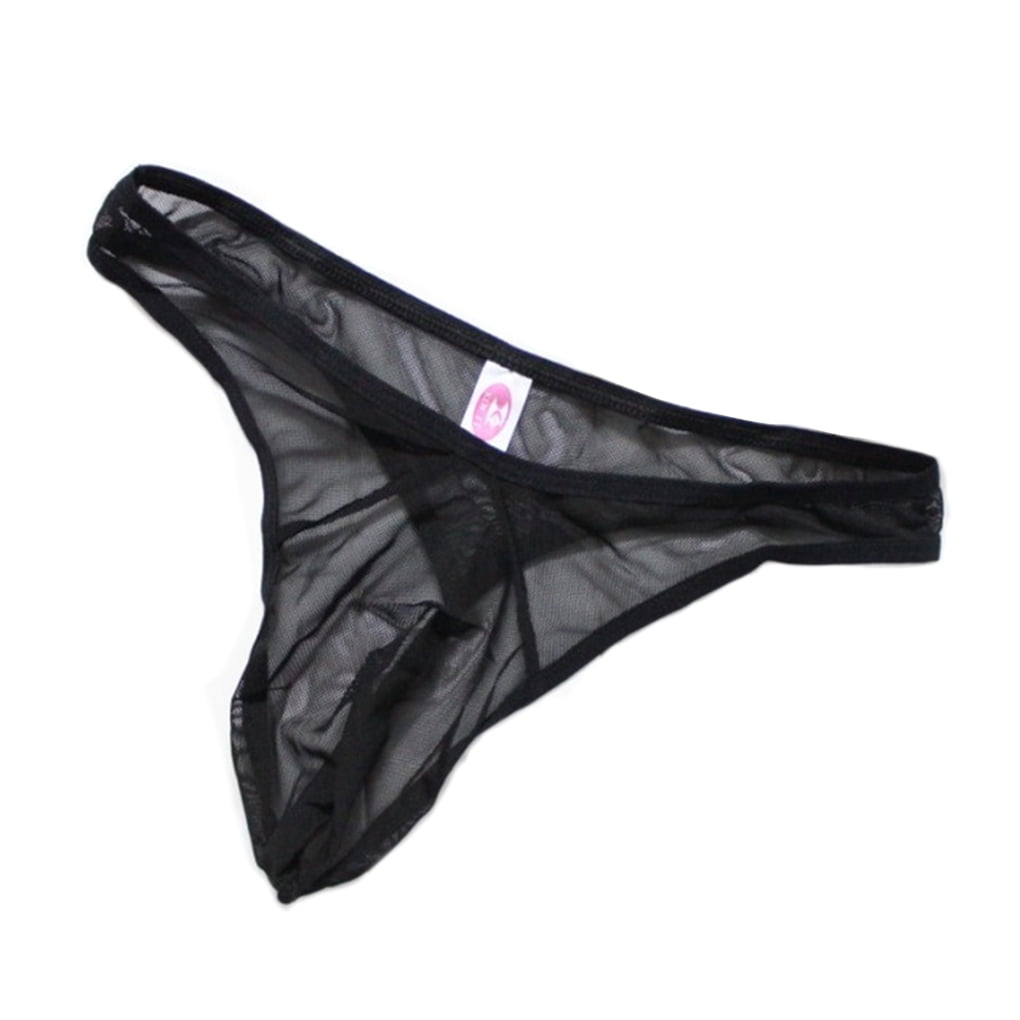 Men Sexy Lingerie C-String Open Butt Mini Bikini Underwear Gay Thong Briefs  S-XL