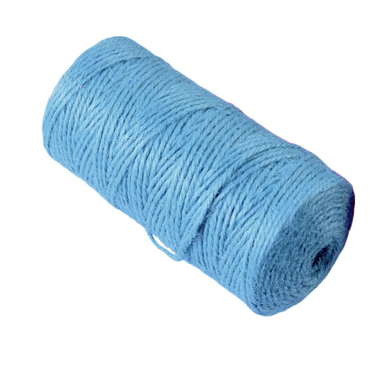 Jygee Rope Colorful Natural Jute Twine String Roll Cord for DIY Art Crafts  and Wrapping Blue