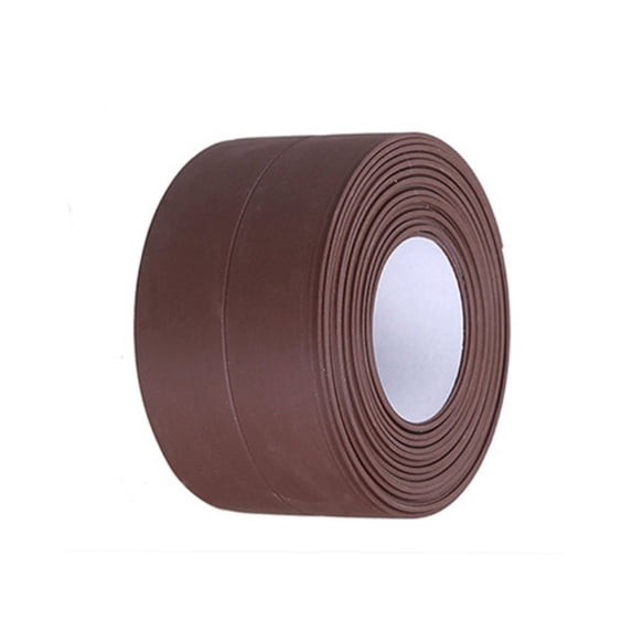 Jygee Sealing Strips PVC Mildew-Proof Wall Sticker Anti-mold Self Adhesive Tape Toilet Corner Bathroom Kitchen Sink Countertop 3.2m*3.8cm Brown