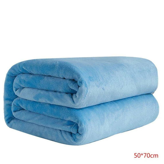 Jygee Solid Color Flannel Blanket Bed Car Office Sofa Autumn Winter Warm Carpet Air-Condition Room Rugs