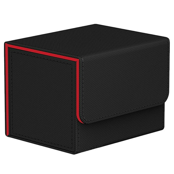 Jygee Trading Card Storage Box with Lid Holder Large Capacity Organizer Gaming Cases Container Carrying Organization for Adults Black Red