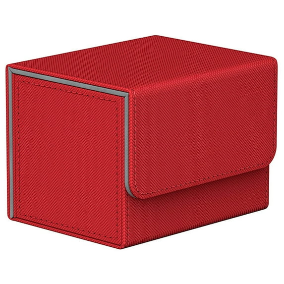 Jygee Trading Card Storage Box with Lid Holder Large Capacity Organizer Gaming Cases Container Carrying Organization for Adults Red