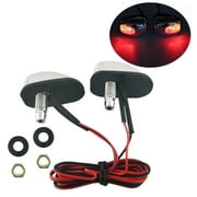 Jygee Universal Car Windshield Jet LED Light Windscreen Wiper Washer Eyes Lamp red