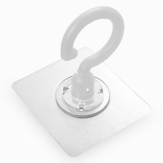 Jygee Wall-Mount Rotary Hook Ceiling Cabinet Bathroom Storage Hanger Household Stick-on Shower Towel Coat Organizer Accessories White