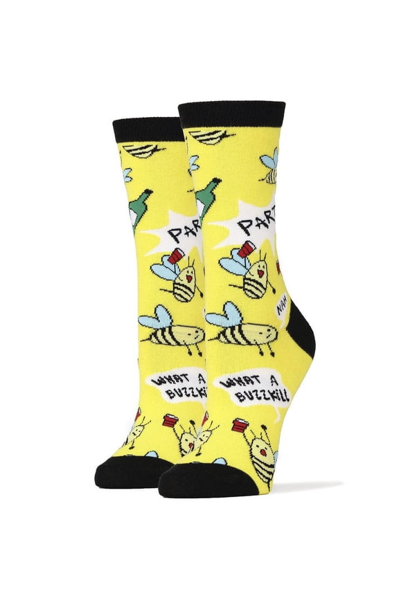 Oooh Yeah! Womens Cotton Crew Socks (Buzz Kill)