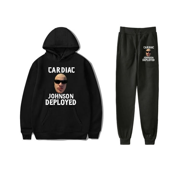 Jynxzi Cardiac Johnson Deployed Sweatsuit Casual Fashion Hoodies Jogger Pants Sets