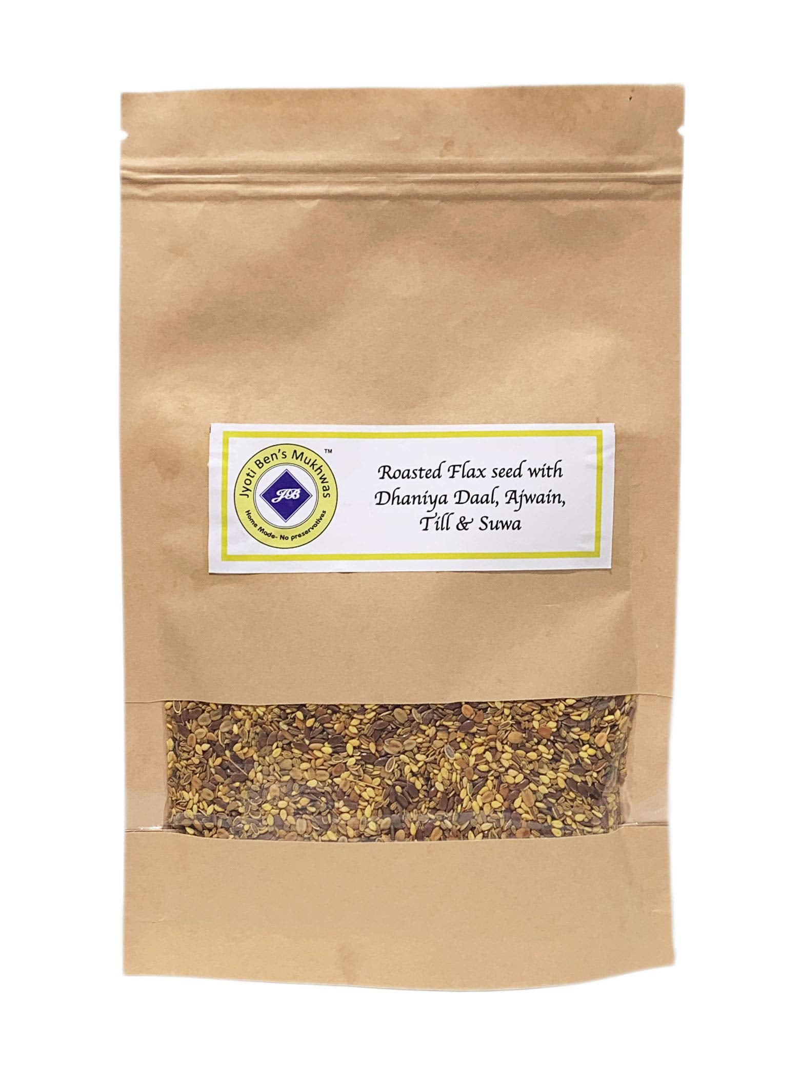 Jyoti Ben'S Mukhwas Roasted Flax Seed With Dhaniya Daal, Ajwain, Till