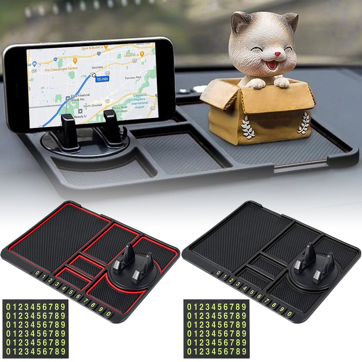 Jytue Car Dashboard Tray Sticky Car Phone Holder Pad with Car Parking