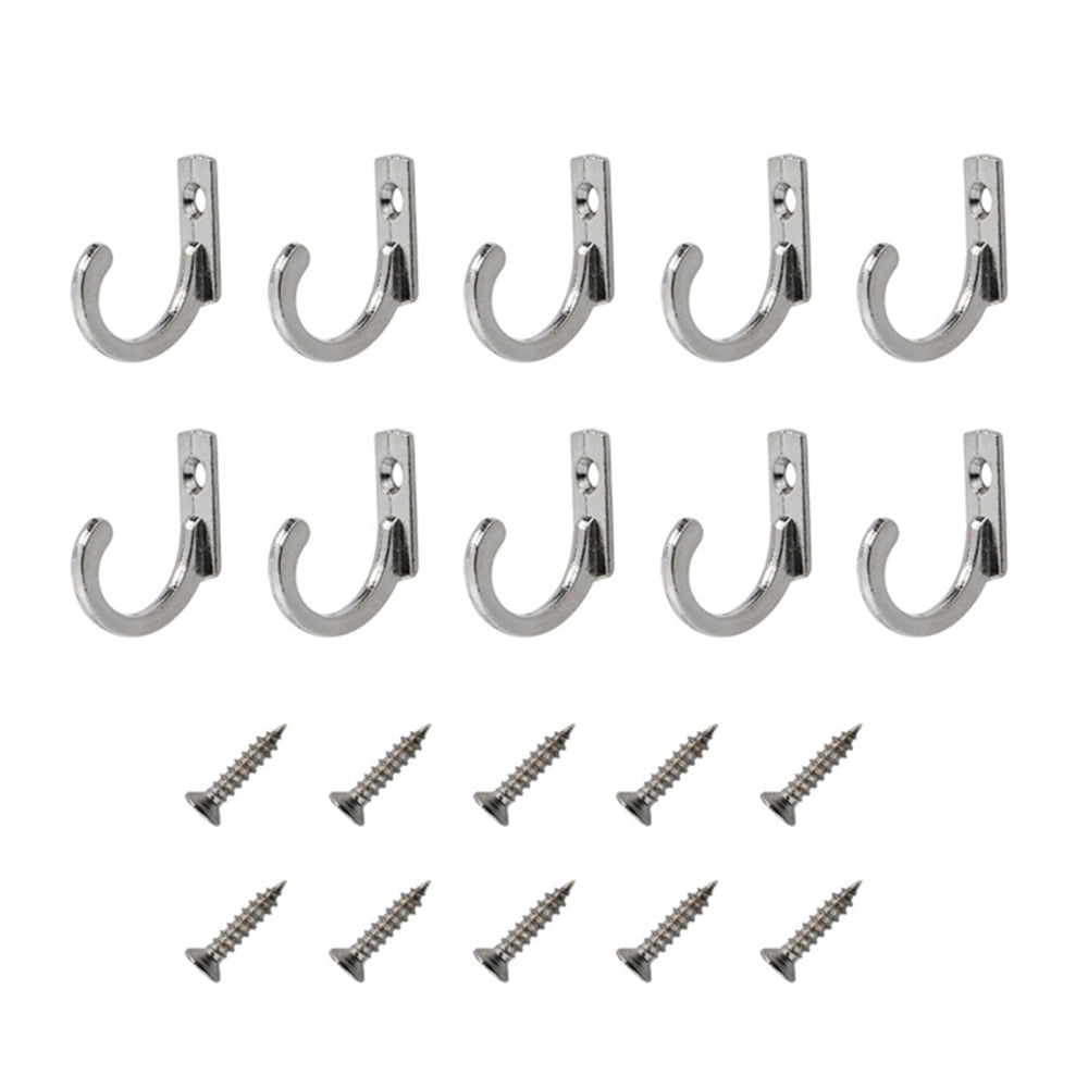 Jzenzero 10 Pcs Single Prong Wrought Hooks Rustic Curved Metal