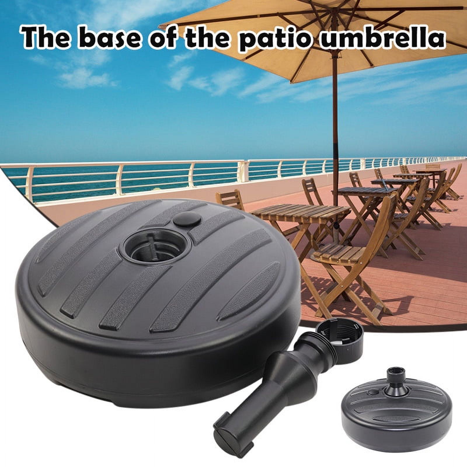 Jzenzero 15'' Umbrella Base Stand Round Sunburst Outdoor Patio Lawn