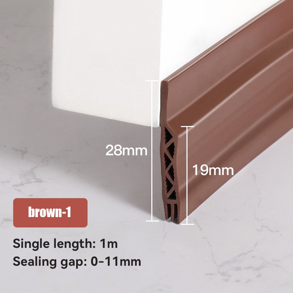 Jzenzero 1M Under Door Weather Seal, 1.1 Inch Width Weather Stripping Under Door Draft Stopper