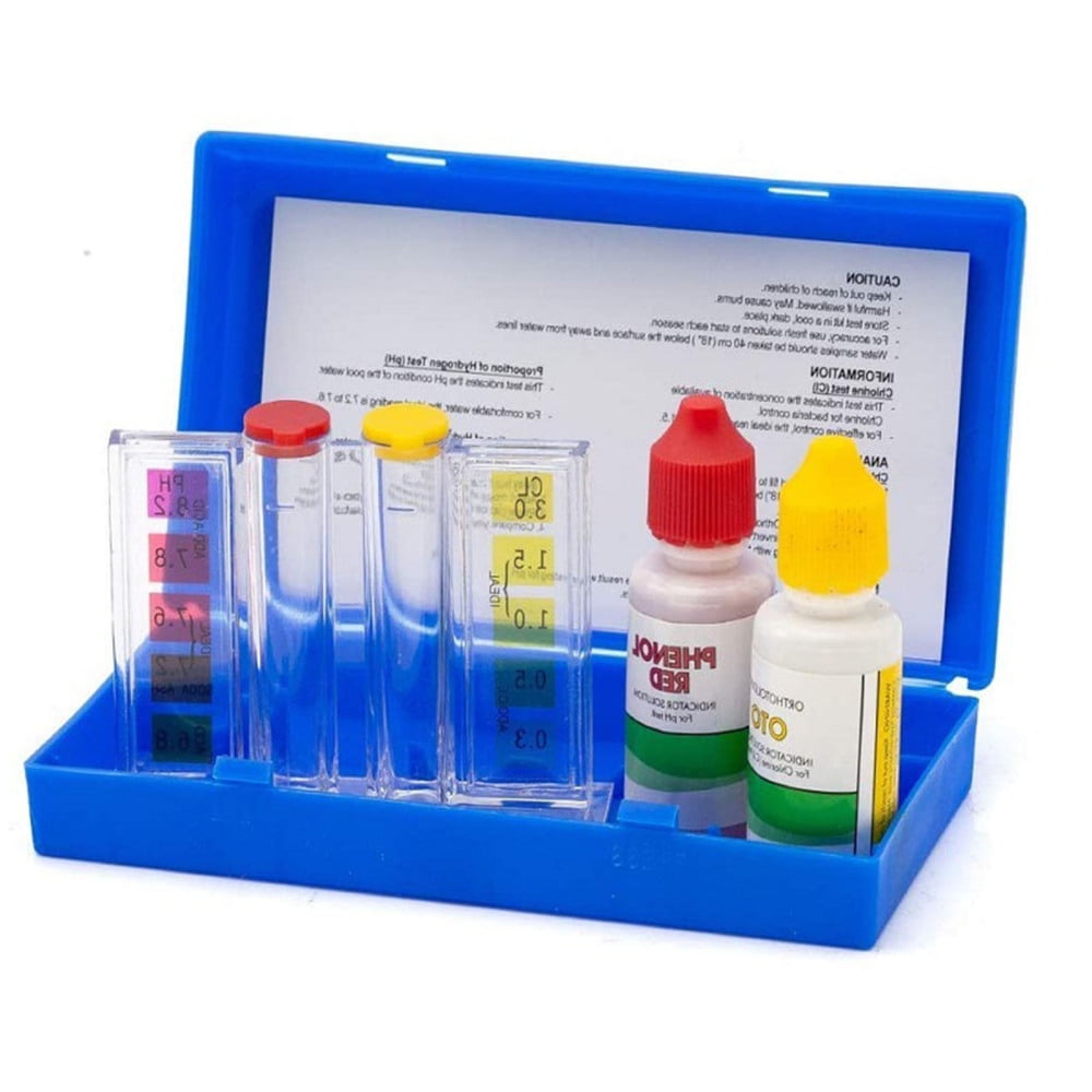 Jzenzero 2Way Swimming Pool Test Kit Reagent pH Indicator Phenol Red