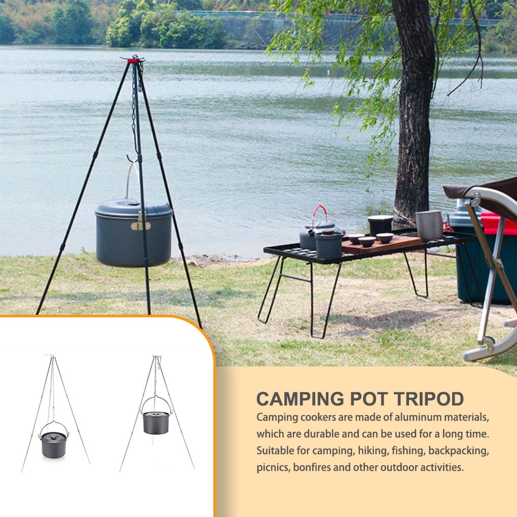 Jzenzero Camping Tripod Campfire Cooking Dutch Oven Tripod Mini
