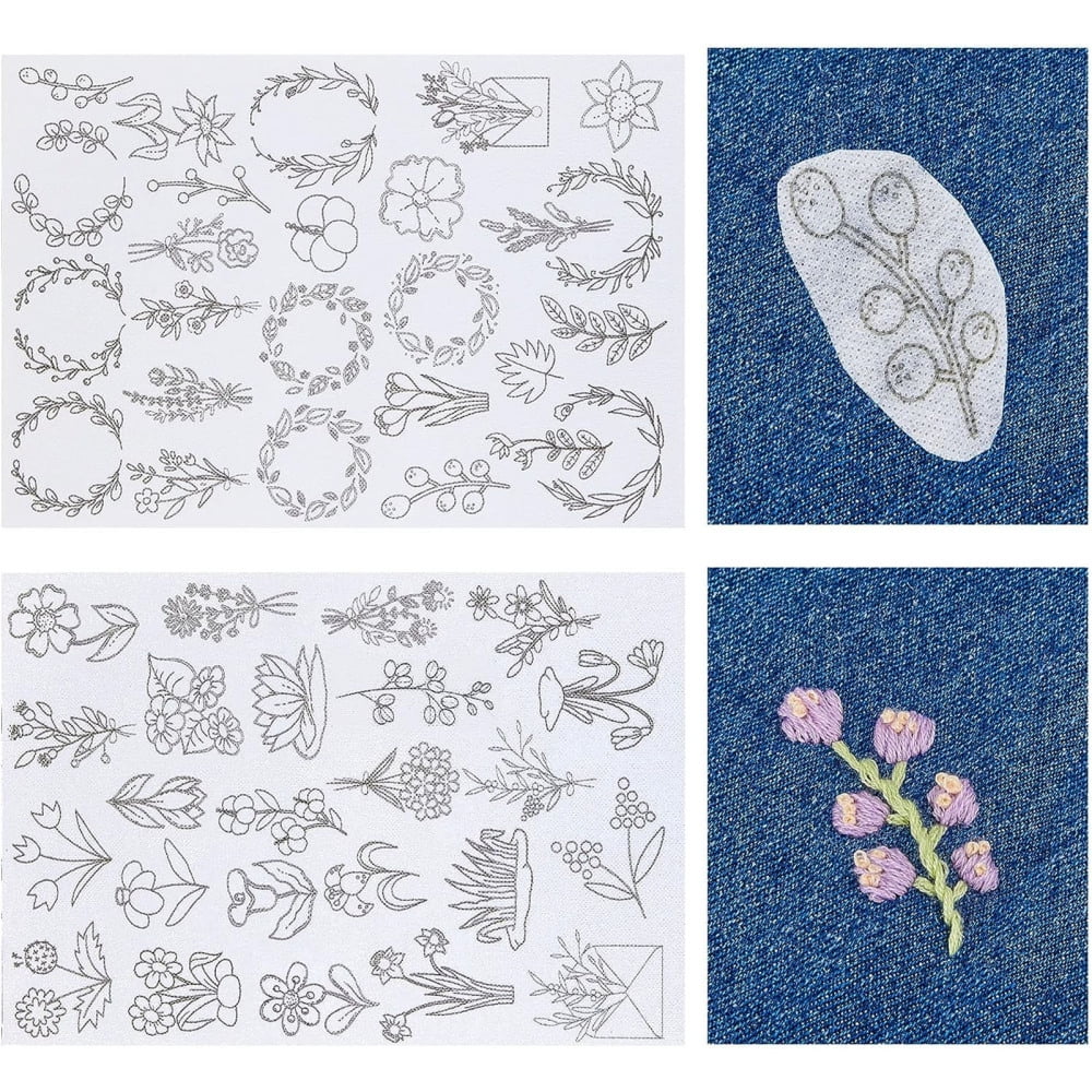 Jzenzero Creative Pattern Embroidery Stabilizers Water Soluble