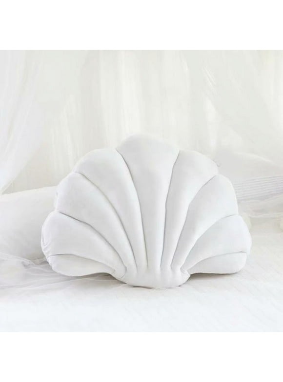 Jzenzero Lovely Seashel Pillow Sea Ocean Theme Soft Plush Toy Practical Cushion for Home Living Room Office Decoration New