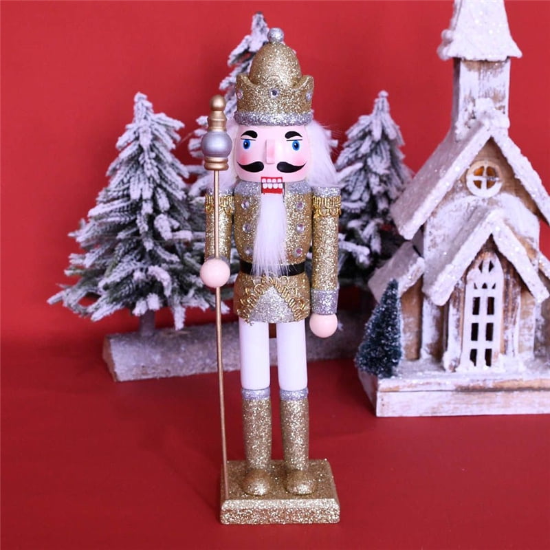 Jzenzero Nutcracker Soldier Christmas Nutcracker Figure Wooden