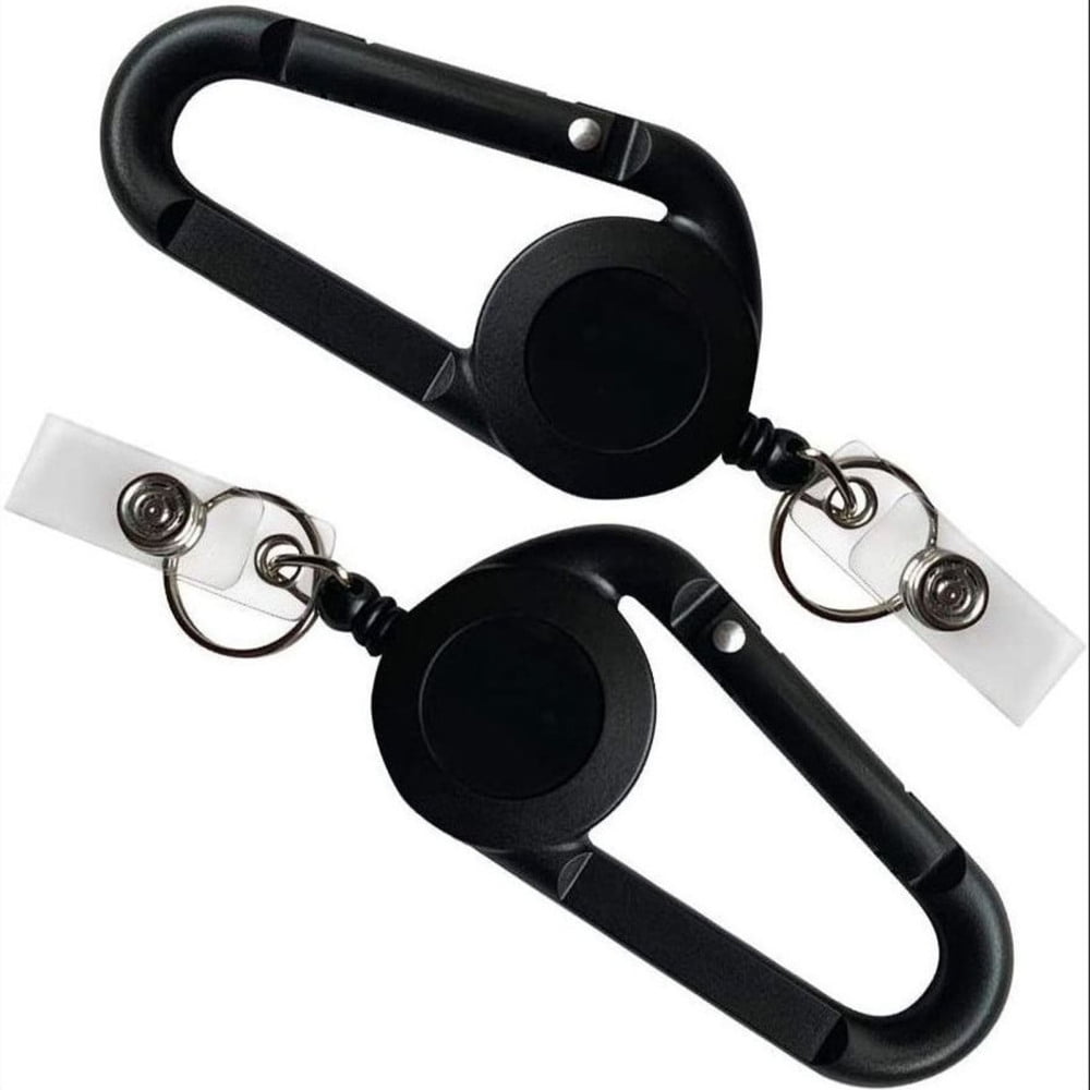 Jzenzero Retractable Badge Reels Bulk ID Card Key Holder with Key Rings