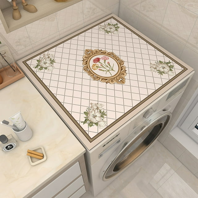 Jzenzero Washer Dryer Top Mat Cover AntiSlip Dryer Top Protector Mat