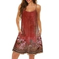 thumbnail image 1 of Jzuxvd Sleepwear Nightgowns for Women Built in Shelf Bra Casual Sexy Padded Full Under DressesRedXL, 1 of 7
