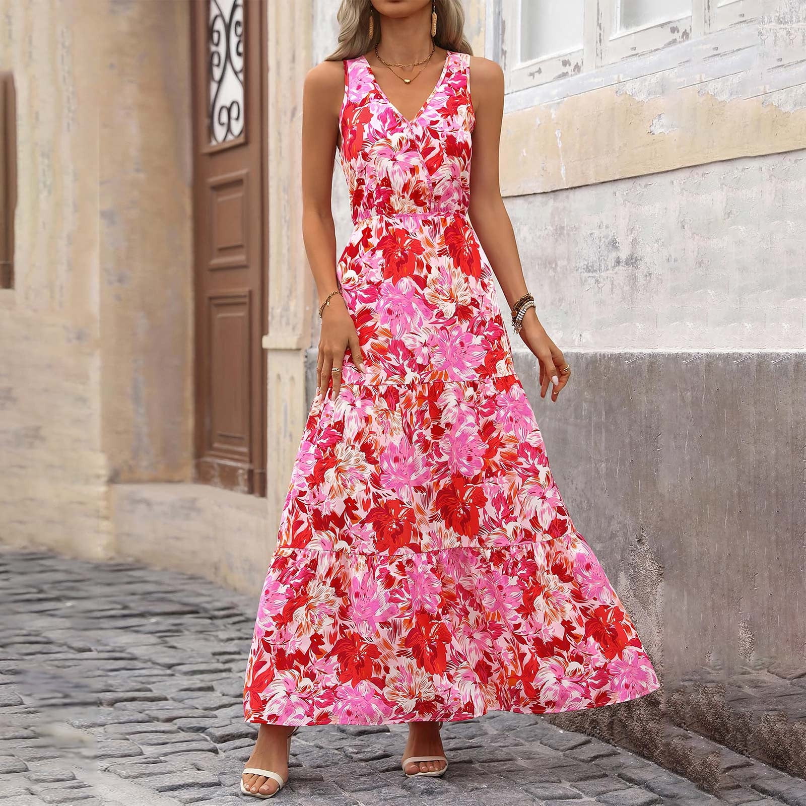 Blanca – Breathable Sleeveless Floral Dress main image 1