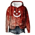 Jzuxvd Women Funny Halloween Hoodies Party Halloween Print Tops Long