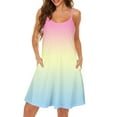 thumbnail image 1 of Jzuxvd Womens Spaghetti Strap Dress Summer Dresses Beach Cover Ups Casual Sundresses with Pockets Pink2 XXL, 1 of 7