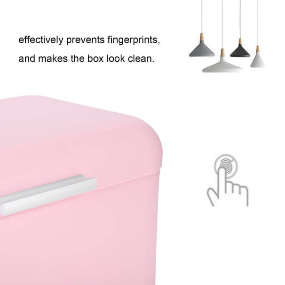 K-011S Iron Bread Box, 12x7.9x5.9 Inch Retro Kitchen Food Storage Container with Handle,  Metal Bread Keeper for Home, Black pink