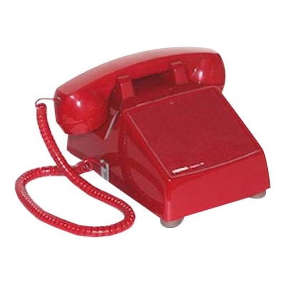 Viking K1500PD Desk Phone With Ringer No KeyPad Red Color K-1500P-D