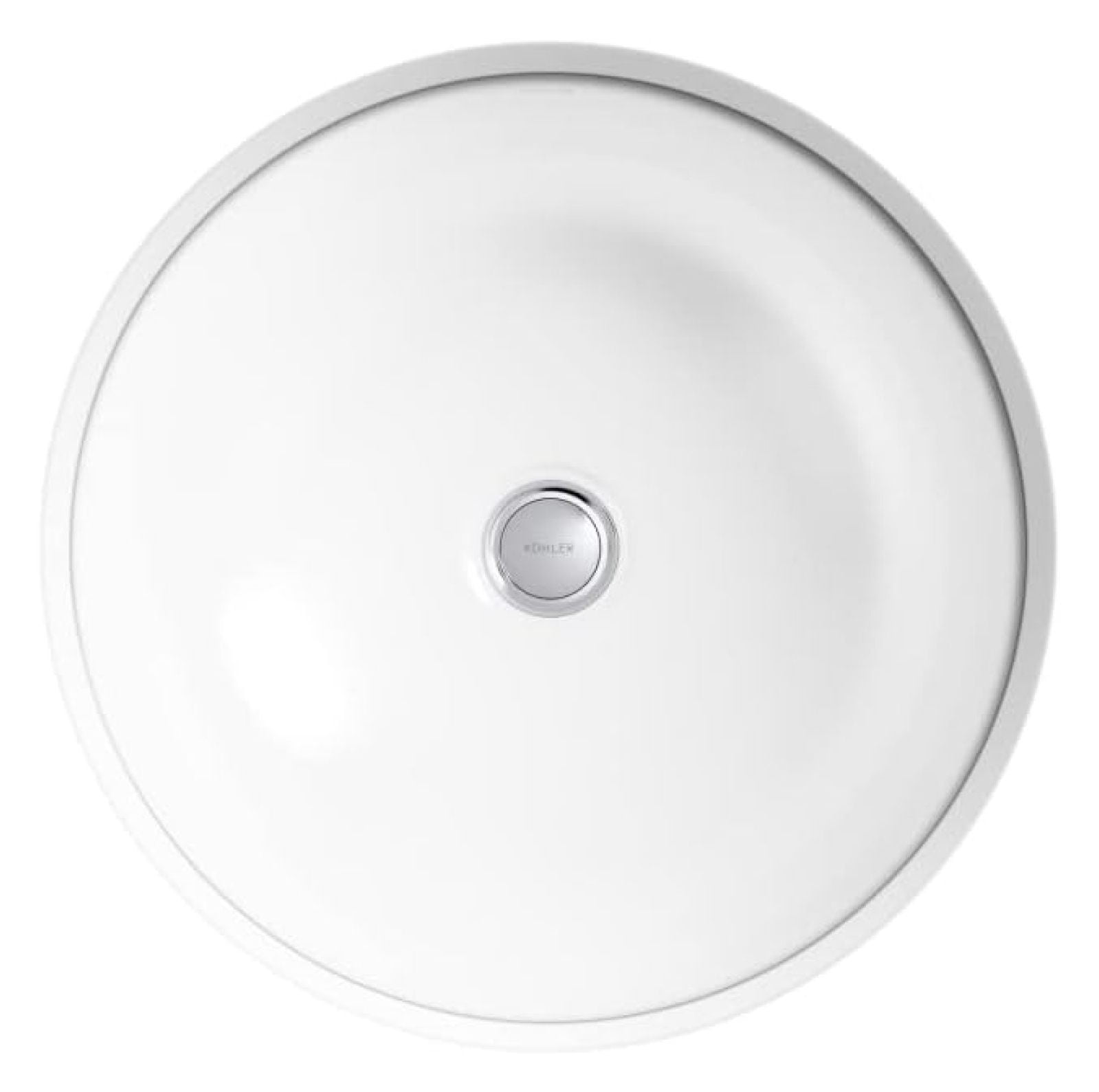 White Round Ceramic Undermount Bathroom Sink