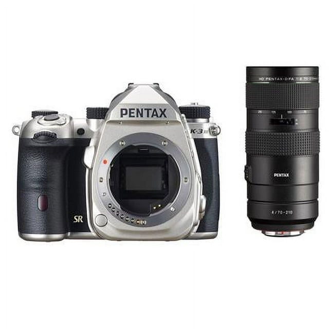 K-3 Mark III APS-C-Format DSLR Camera Body, Silver with Pentax HD PENTAX-D FA 70-210mm F4 ED SDM WR Lens