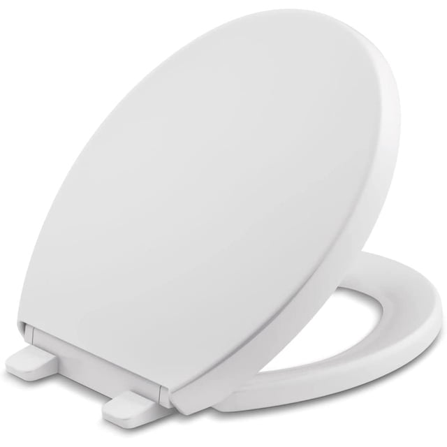 K40090 Reveal Round Toilet Seat, with GripTight Bumpers, QuietClose
