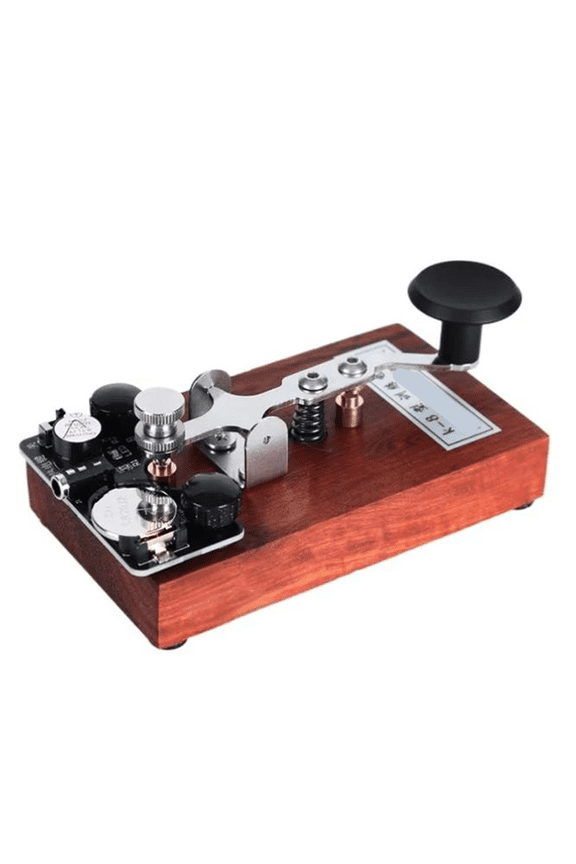 K-8 Hand Manual Training Key Morse Code Key CW Morse Keyer Shortwave HF Sound and Light Practice Board