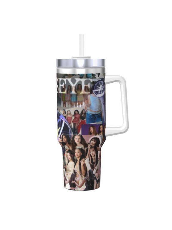 K-At-Seye 40 Oz Tumbler With Handle And Straw Lid Insulated Tumblers Cups With Lids Straws Double Wall Vacuum Stainless Steel Travel Mug, Gifts