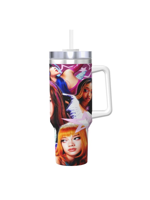 K-At-Seye 40 Oz Tumbler With Handle And Straw Lid Insulated Tumblers Cups With Lids Straws Double Wall Vacuum Stainless Steel Travel Mug, Gifts