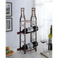 thumbnail image 1 of K&B Furniture Countertop Metal Wine Rack Storage Holder, Brushed Copper, 1 of 3