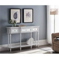 thumbnail image 1 of K&B K&B Furniture Traditional 3 Drawer Console Table with 1 Shelf, 1 of 2