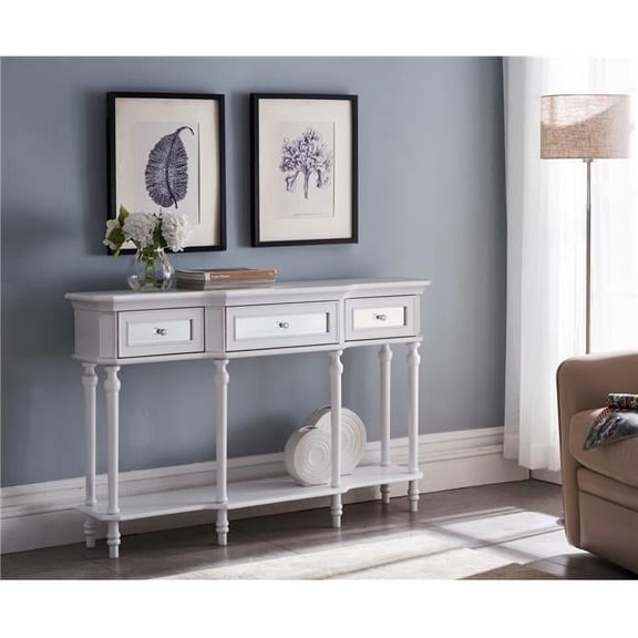 K&B K&B Furniture Traditional 3 Drawer Console Table with 1 Shelf