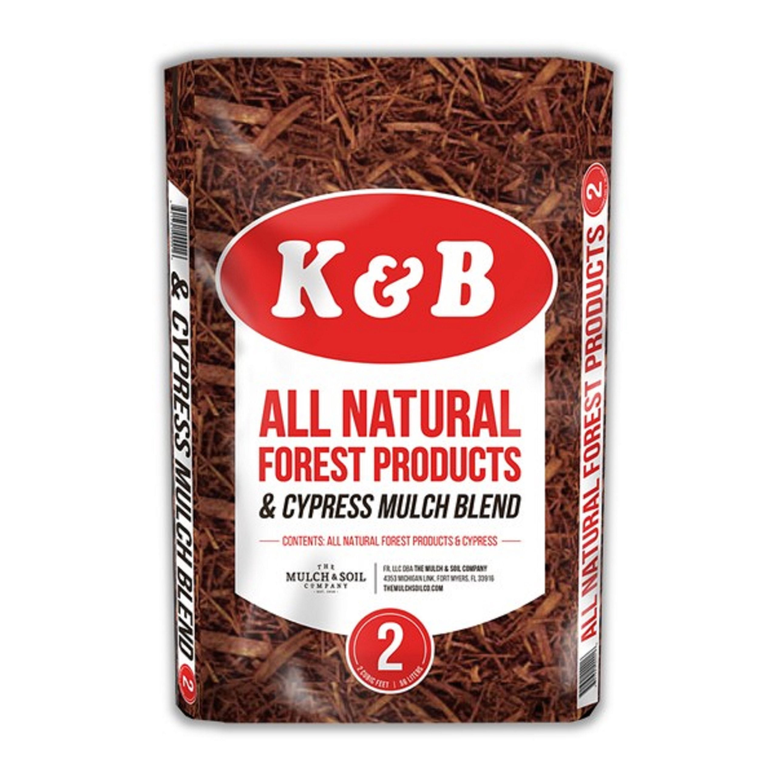 K&B Natural Forest Cypress Mulch Brown Blend 2.0 Cu. ft.
