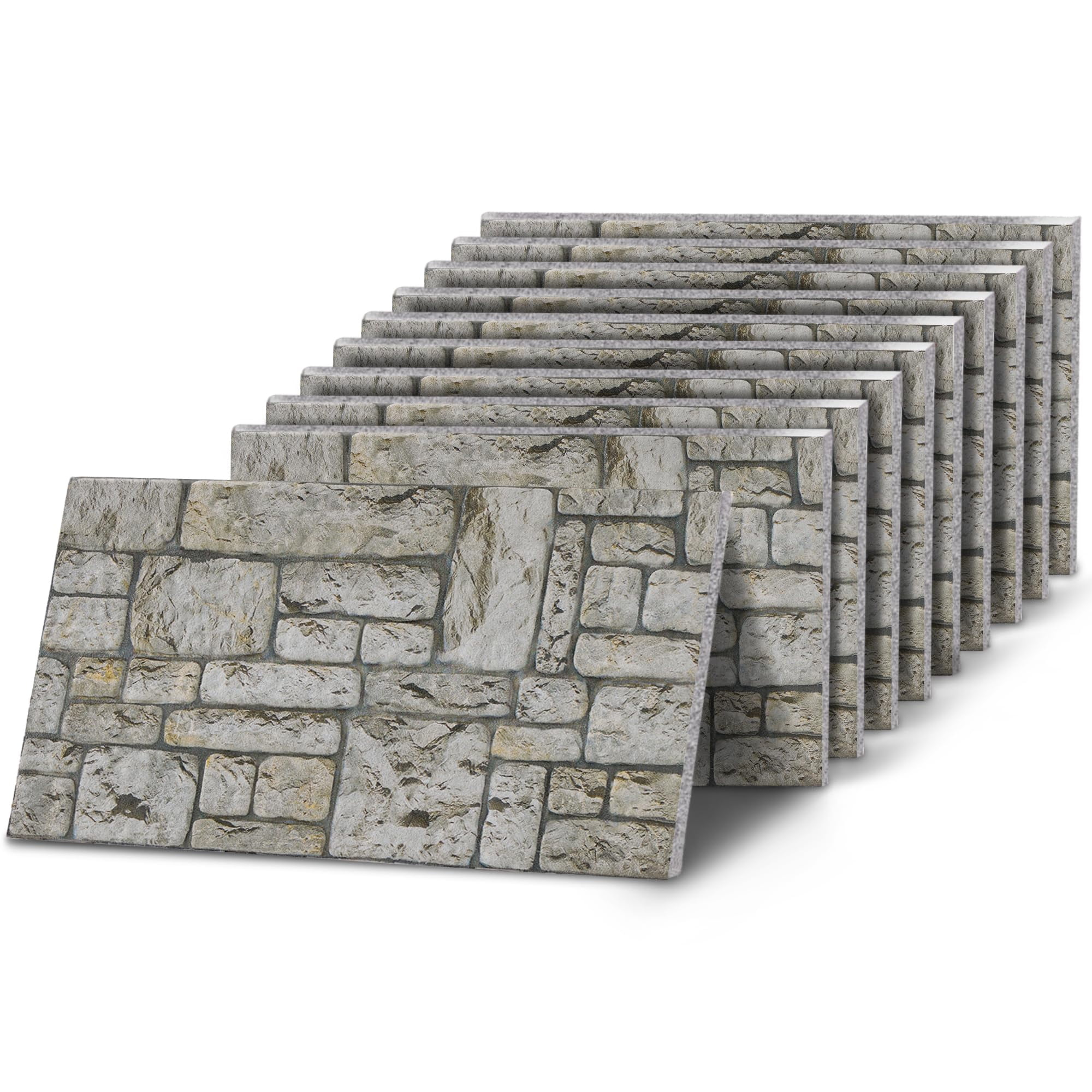Panelling Effect K&B Panels 3D Stone Effect Wall Panelling Kit - Fieldstone Light ...