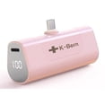 thumbnail image 1 of K-BERN "Snap-in"  Portable 5000mAh Battery Charger Compatible with iPhone, AirPods & Most Lightning Devices. No More Dangling Wires. (Lightning Pink), 1 of 5