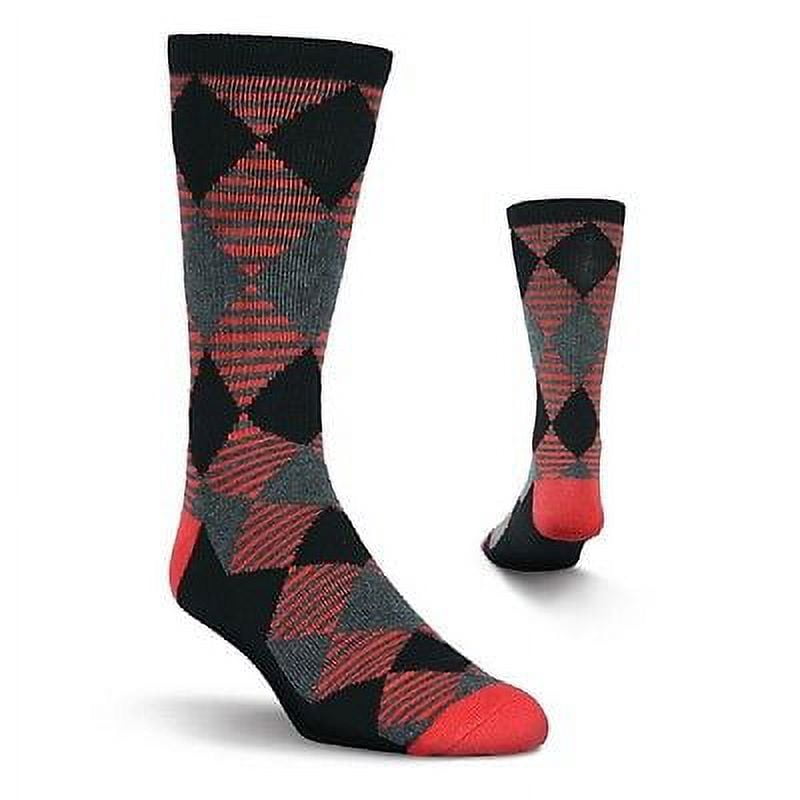 CHAUSSETTES HOMME K. BELL - Motif Guitares Électriques Bleues & Rouges Sur Fond Noir - Taille 10-13 - Neuf Avec étiquettes