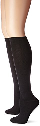 K. Bell Socks Women's Soft and Dreamy KH 2 PR Pack, Black, 9 -11
