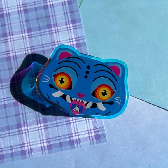 K Blue Tiger Phone Grip