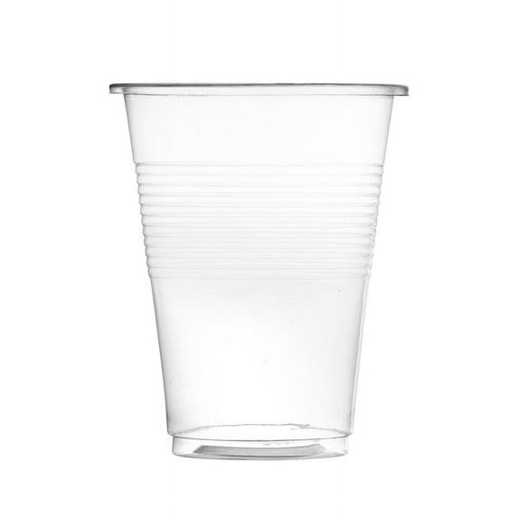 K & C Disposable Medium Weight 9 Oz Plasic Clear Drinking Cups